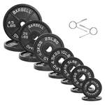 255-Lb Fitvids Olympic Cast Iron 2" Weight Plates