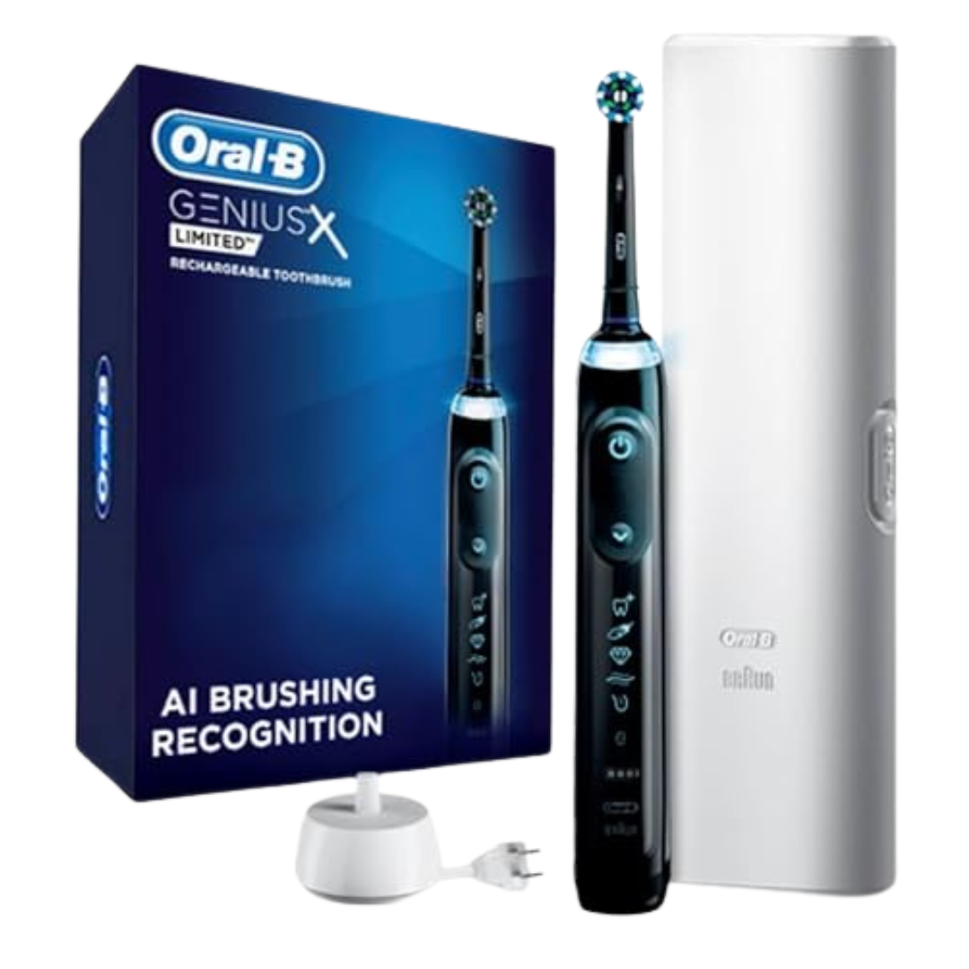 Oral-B Genius X Limited Rechargeable Electric Toothbrush With 1 Replacement Brush Head, Travel Case
