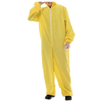 EraSpooky Men's Halloween Yellow Jumpsuit Hazmat Costume