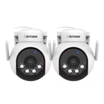 2-Pack Defender AI 4K PTZ 360-Deg Wi-Fi Security Camera