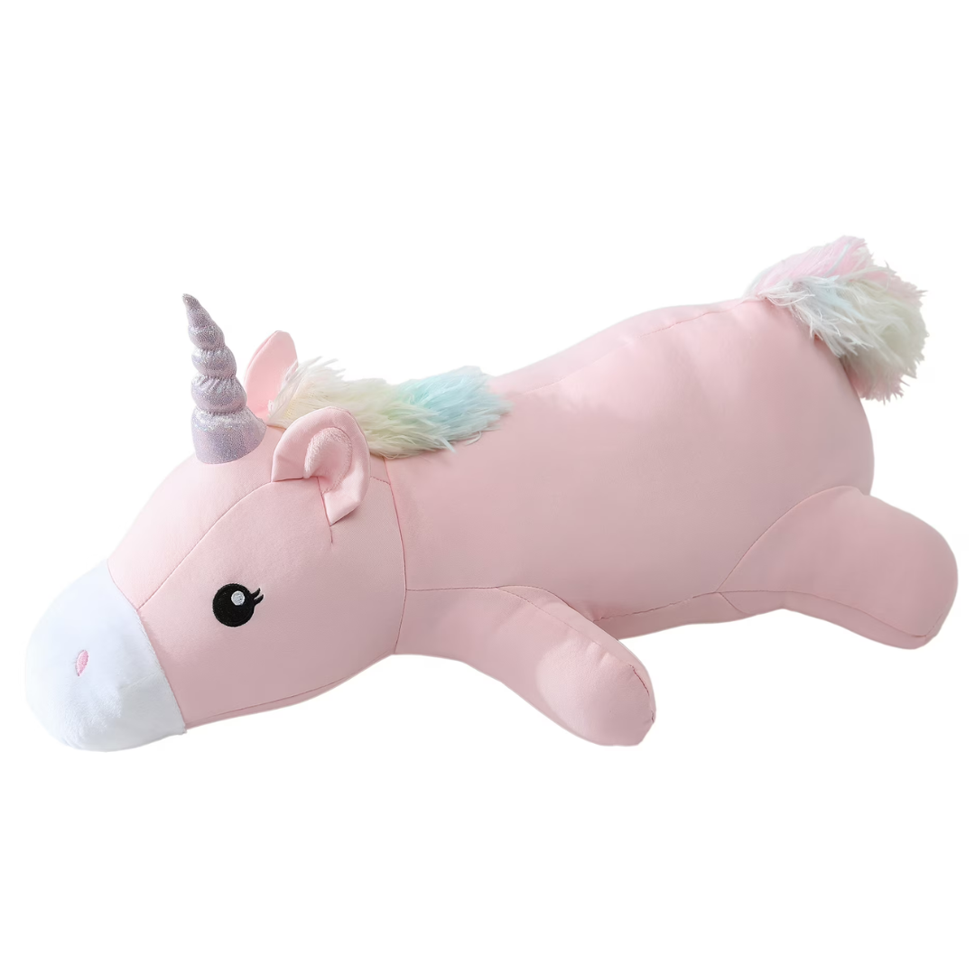 Your Zone Kids 20" x 7" Pink Unicorn Cooling Plush Pillow