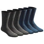 6-Pairs Dickies Men's Dri-Tech Essential Moisture Control Crew Socks (Mixed Denim)