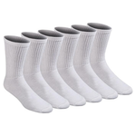 6-Pairs Of Dickies Men's All Purpose Cushion Crew Socks (White)