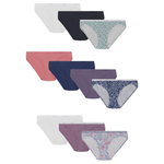 10-Pack Hanes Women's Cotton Bikini Underwear (Assorted)