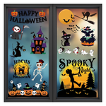 Reusable Pumpkin Ghost Static Window Decor Stickers