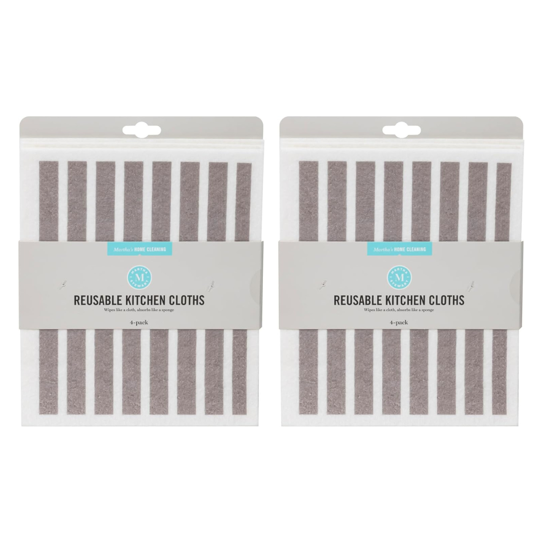 8-Count Martha Stewart Swedish Kitchen Absorbent Sponge Dish Cloths