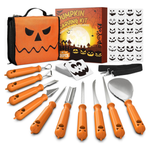 36-Piece imarku Pumpkin Carving Tool Kit With Stencils & Bag