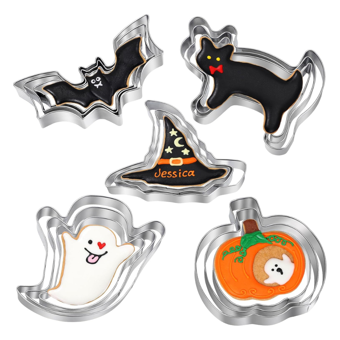 15-Piece Halloween Stainless Steel Cookie Cutter