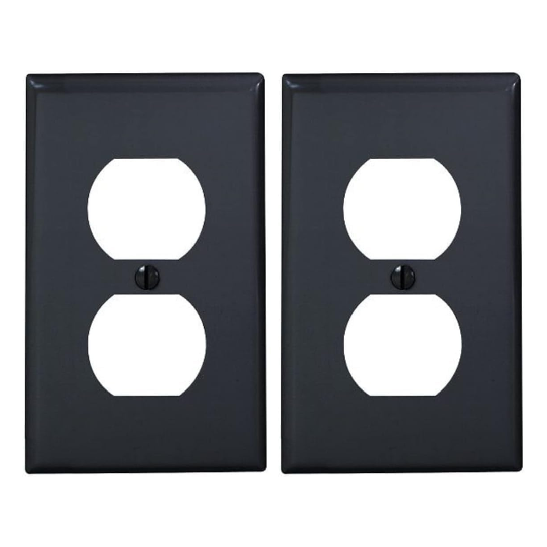 2 Pack Leviton 1-Gang Duplex Device Receptacle Wallplate