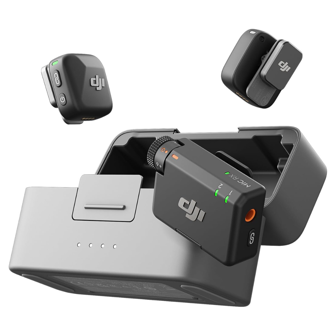 DJI Mic Mini Wireless Lavalier Microphone W/ 2x TX + 1x RX + Charging Case