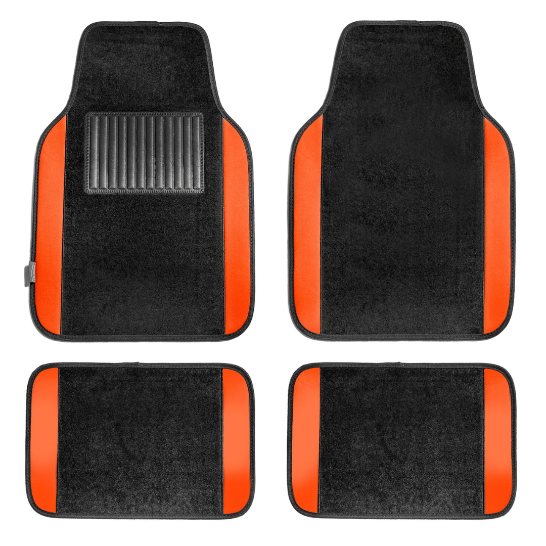 Universal Fit Premium Carpet Car Floor Mats With Driver Heel Pad