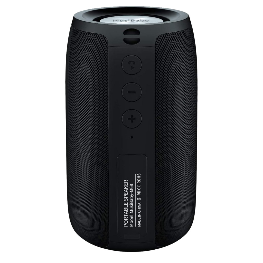 MusiBaby M68 Portable Waterproof Bluetooth Speaker (Black)