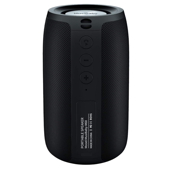 MusiBaby M68 Portable Waterproof Bluetooth Speaker (Black)