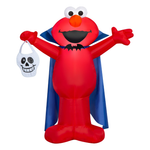 Gemmy Airblown Inflatable Elmo As Vampire W/ Skull Sesame Street