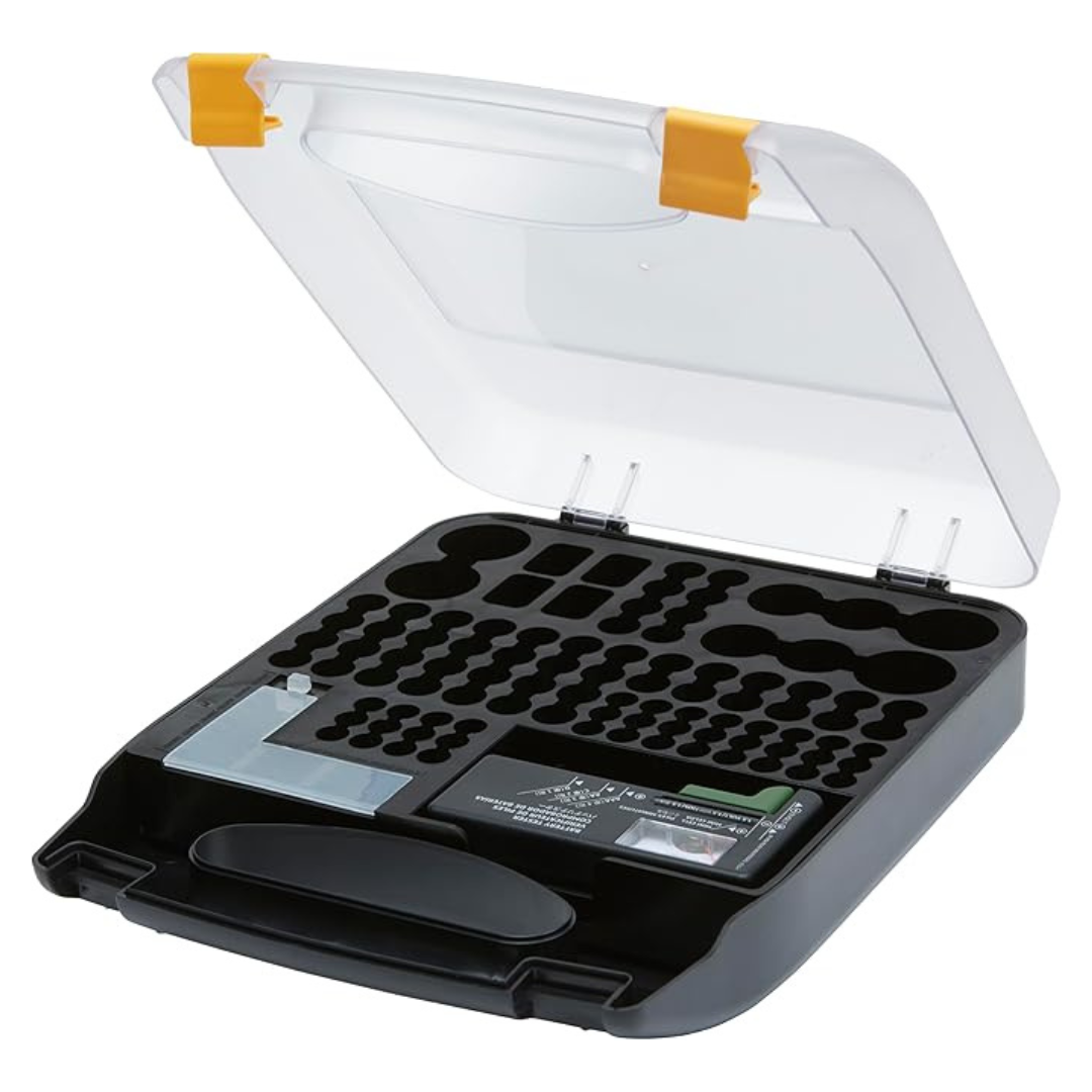 Amazon Basics Battery Organizer with Tester and Handle