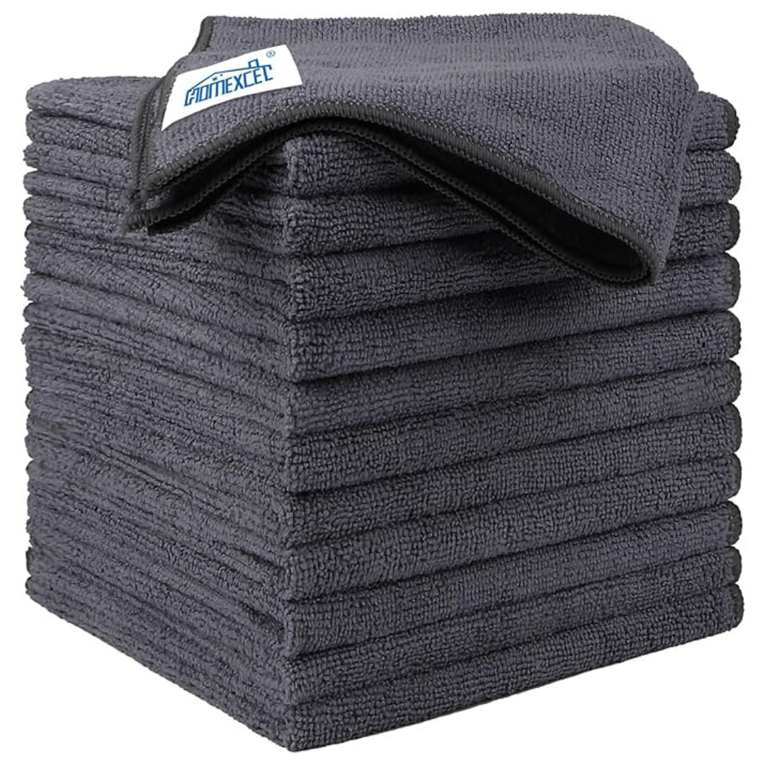 12-Pack 12.5" x 12.5" Microfiber Cleaning Towels