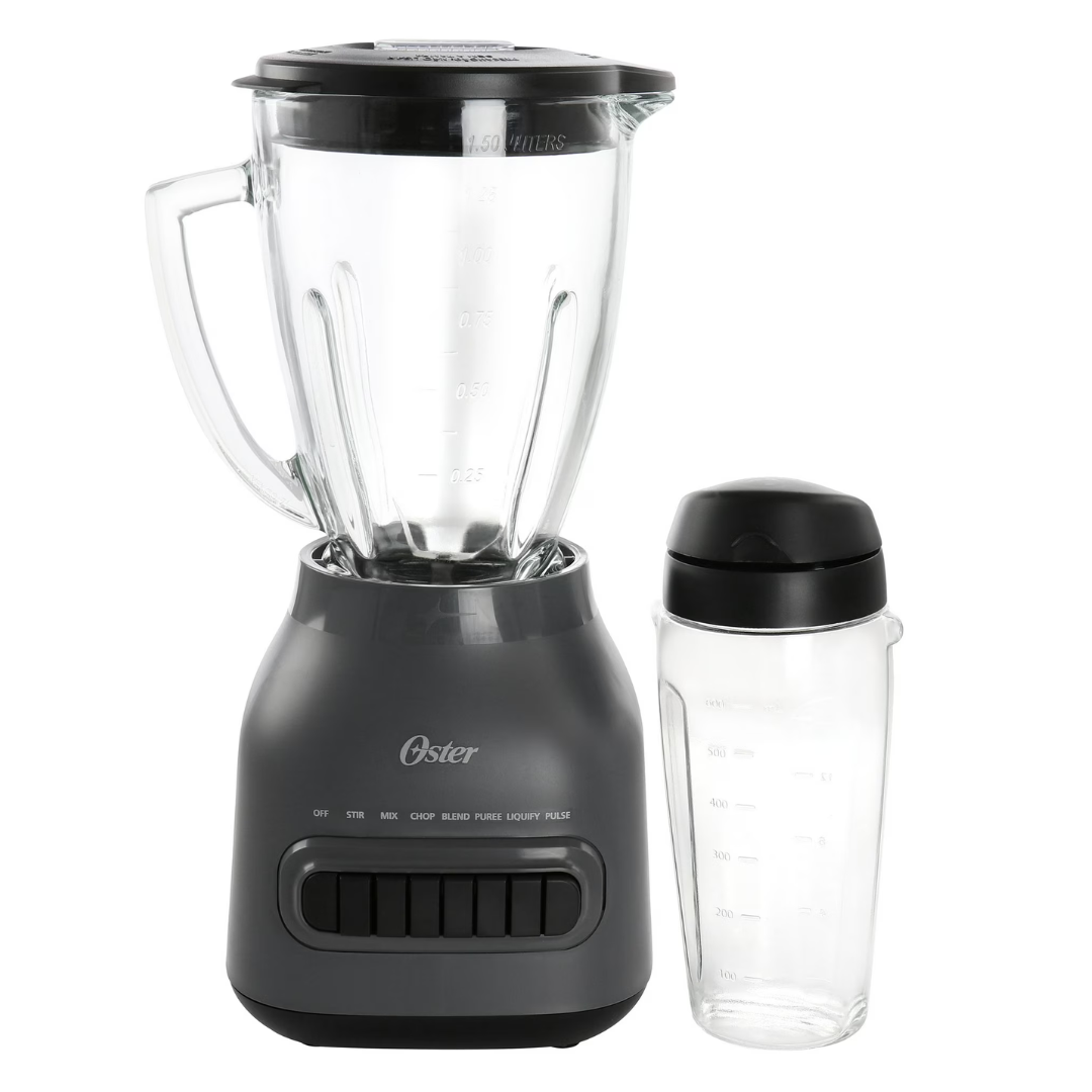 Oster Easy to Clean 700W Blender with 20oz Blend-N-Go Cup (Grey)