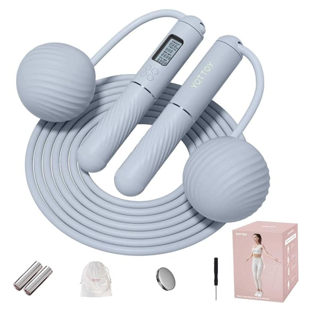 YOTTOY Cordless Counter Ball-Weighted Jump Rope (Blue)