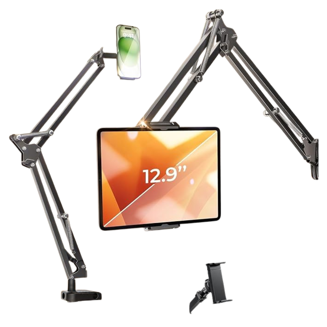 LISEN 2E41 Adjustable Gooseneck Tablet & Phone Holder for Desk and Bed