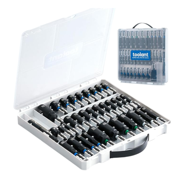 34-Piece Toolant Impact Magnetic Deep Nut Driver Bit Set