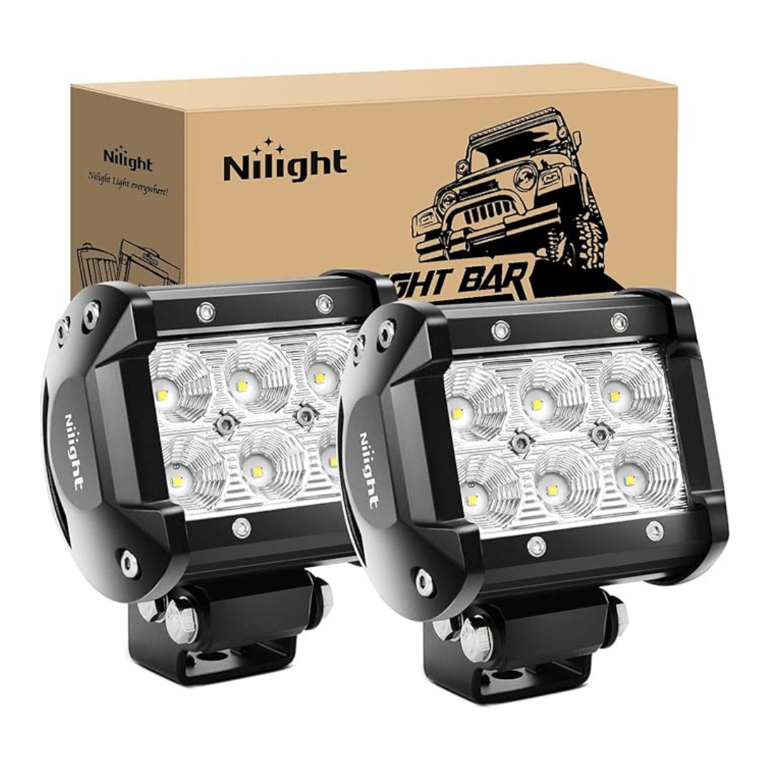 2-Piece Nilight 1260-Lumen Flood LED Off Road Lights
