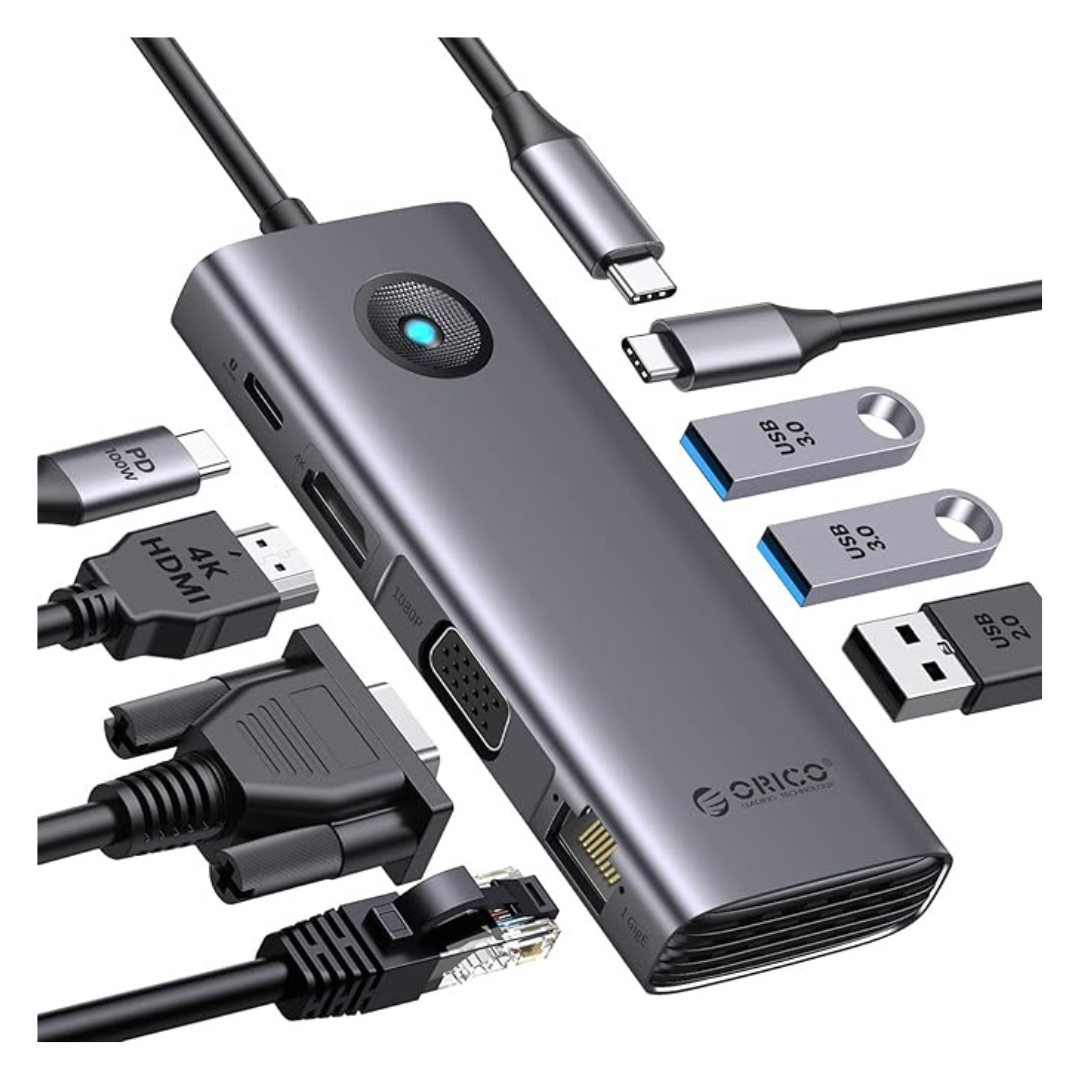 Orico 8-In-1 USB C Docking Station With 4K HDMI