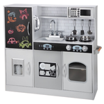 Coclub Wooden Kids Kitchen Playset With Chalkboard