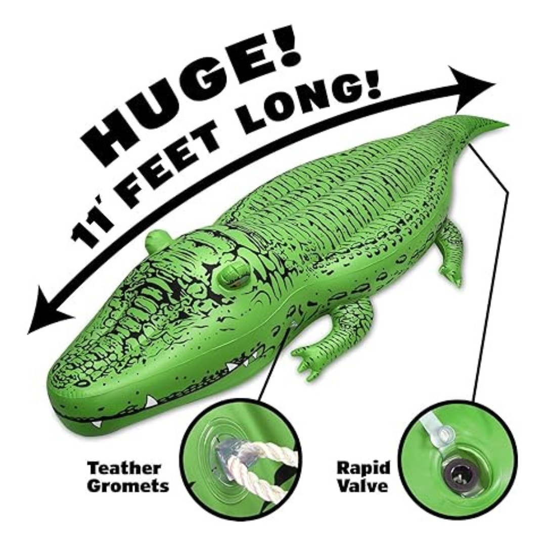 GoFloats BigAl Giant 11ft Inflatable Alligato