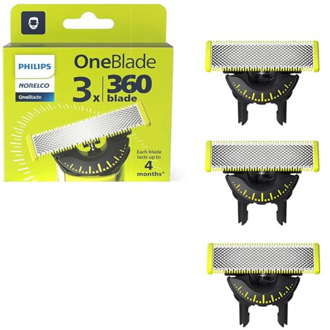 3-Pack Philips Norelco OneBlade 360 Replacement Blades