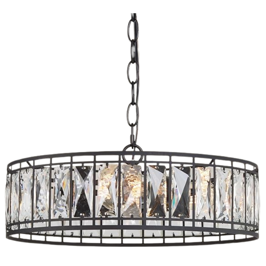Crystal 3-Light Ceiling Pendant Light Fixtures 15.5'' Chandeliers