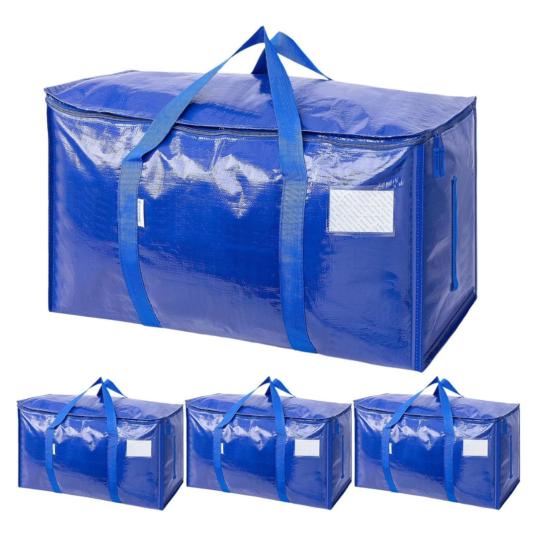 4-Pack Extra Large Moving Bags With Zippers