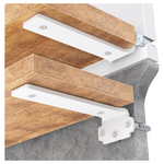 6-Pack 12" Metal L Shape Floating Heavy Duty Shelf Bracket