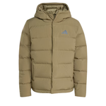 adidas Men's Helionic Climawarm Hooded Down Jacket (Olive Strata)