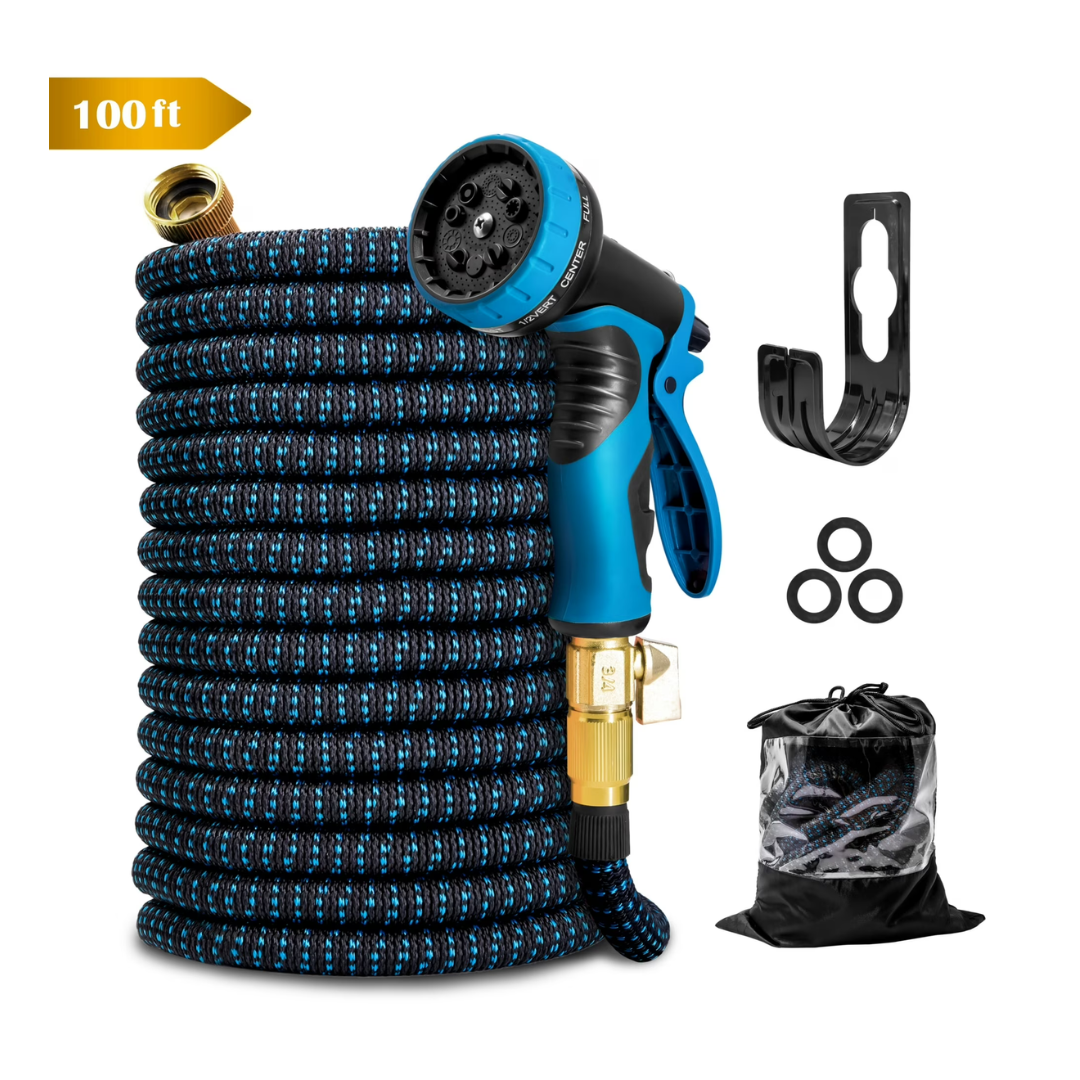 100ft Kotto Expandable Garden Hose With 10 Spray Nozzles