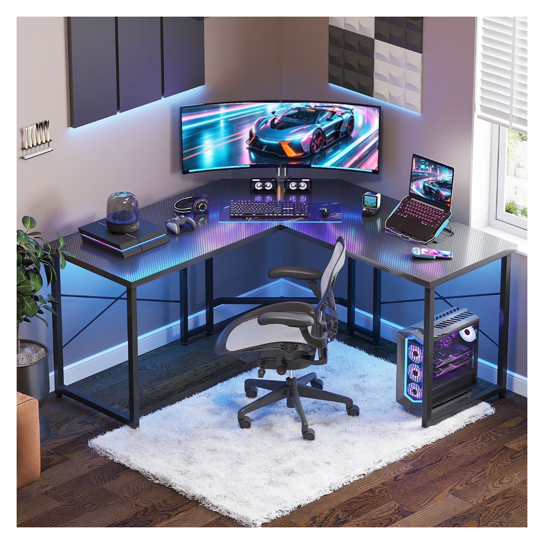 Casacomoda 51" Reversible L-Shaped Computer Desk With Stand (5 Colors)