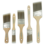 5-Pack Pro-Grade Flat & Angle Paint Brush Set