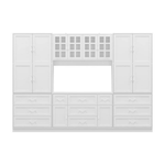 FUFU&GAGA 78.7" Office Storage Cabinet With 13 Shelves And 11 Drawers