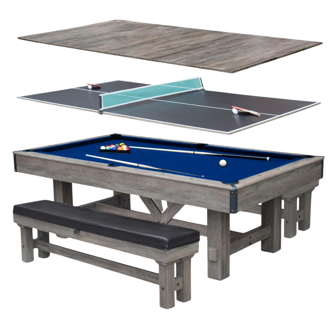 Hathaway Logan 7ft Multi-Game Pool Table Combo Set With Ping Pong