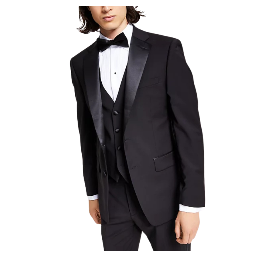 Calvin Klein Men's Slim-Fit Infinite Stretch Black Tuxedo Jacket