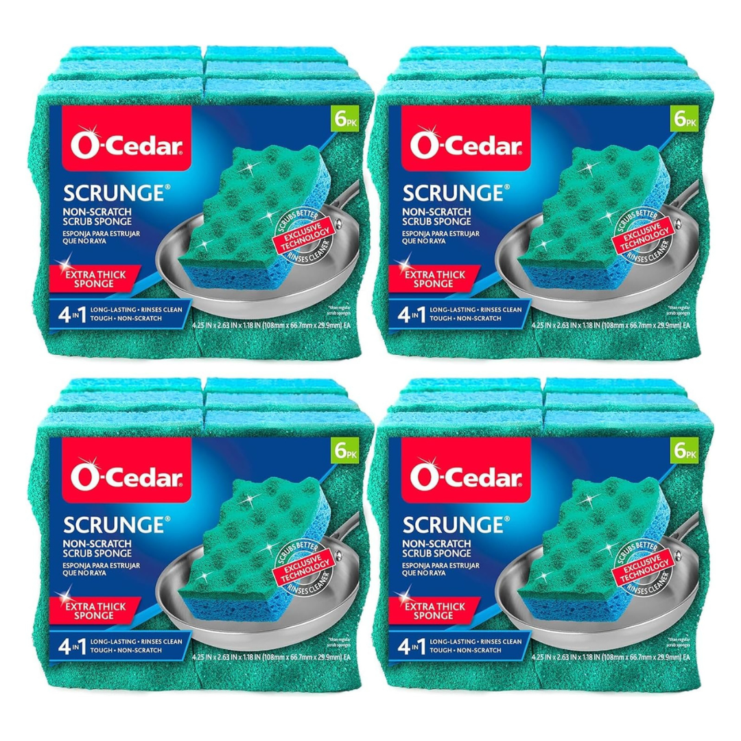 24-Count O-Cedar Multi-Use Scrunge Scrub Sponge