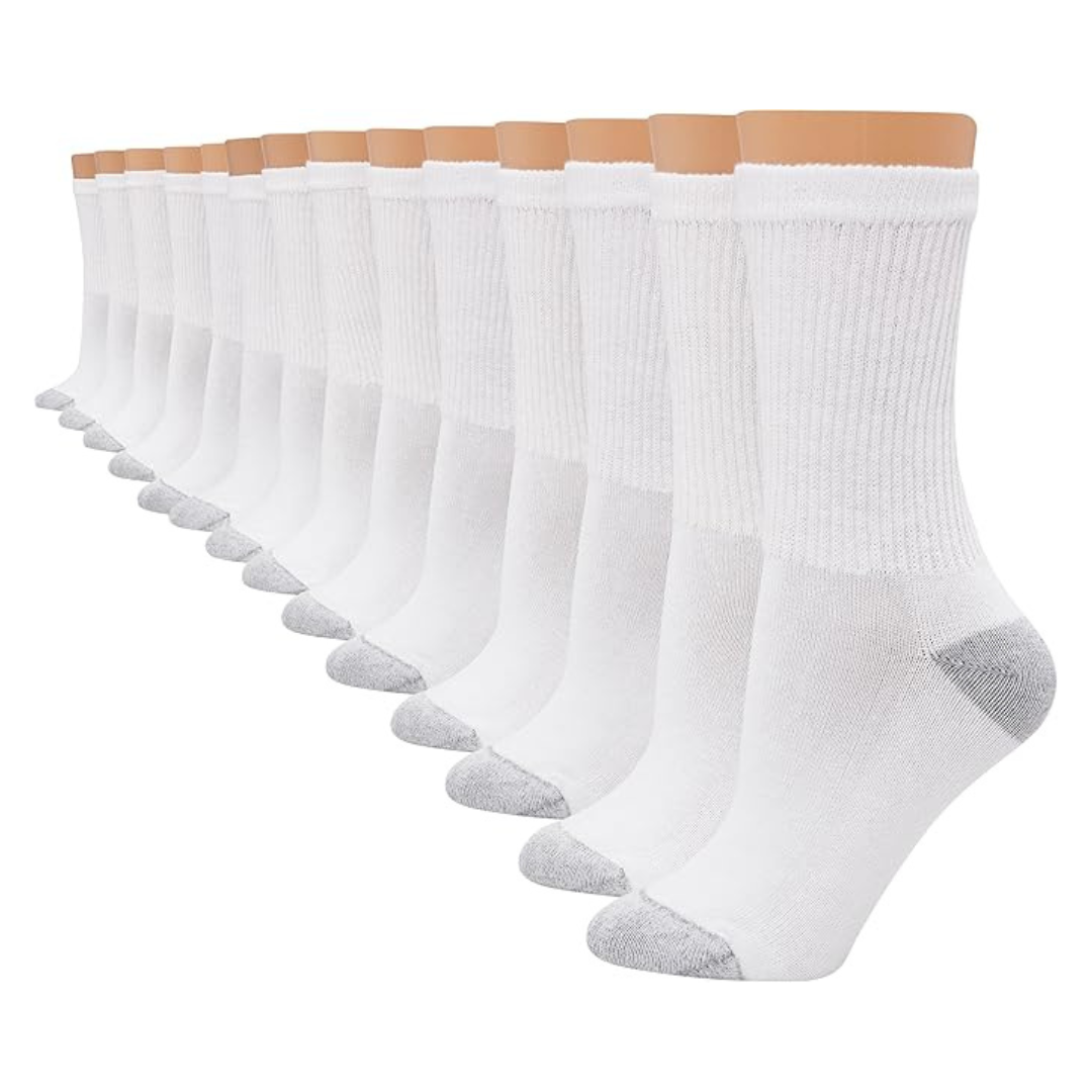 14 Pack Women's Value Crew Soft Moisture-Wicking Socks