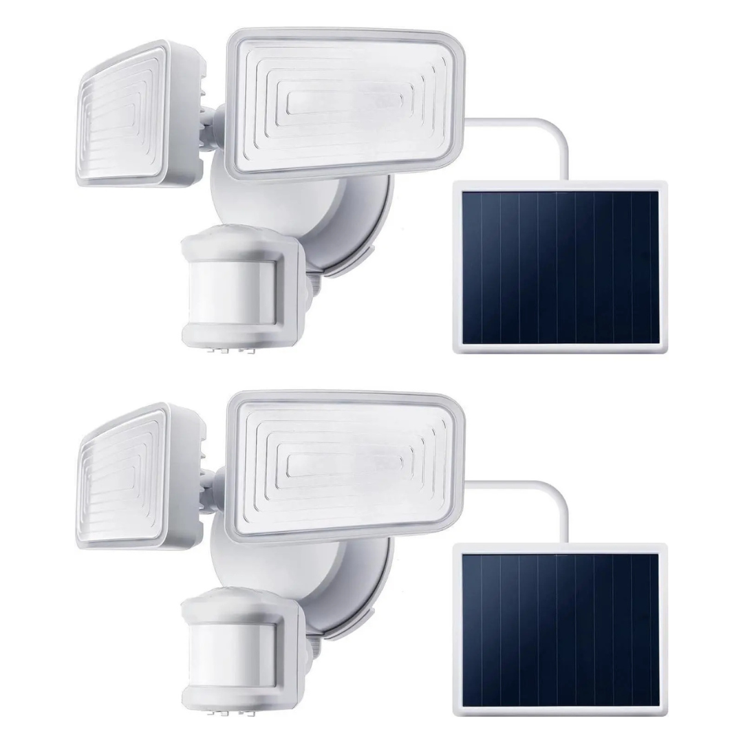 2-Pack Home Zone Security Outdoor Solar Floodlights