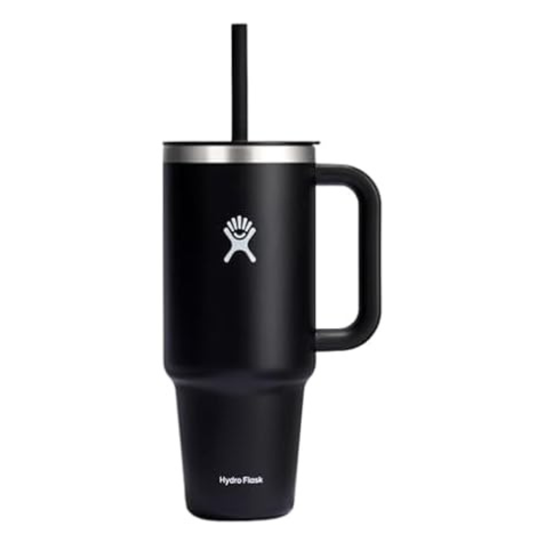 40oz Hydro Flask Insulated Stainless Steel Travel Tumbler W/ Lid & Straw