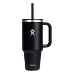 40oz Hydro Flask Insulated Stainless Steel Travel Tumbler W/ Lid & Straw