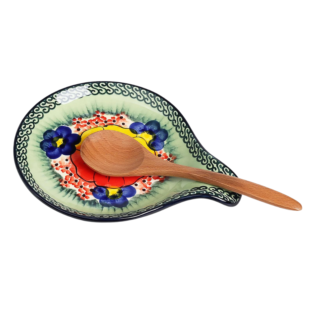 Silesia 5.5" Ceramic Hand-Painted Cooking Ladle Dish
