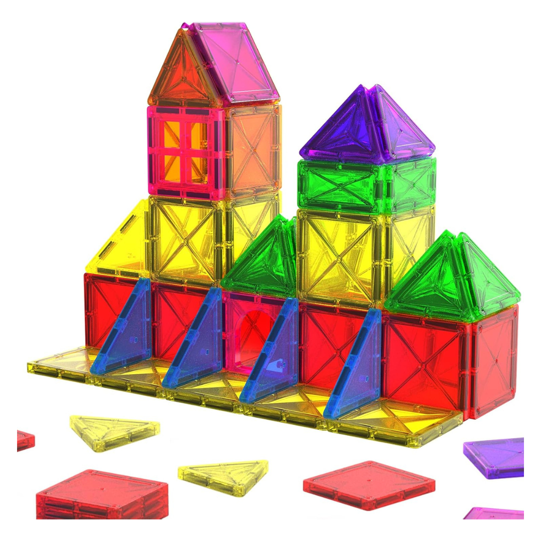 2-Pack Mini Magnetic Tiles Building Blocks Educational Toys