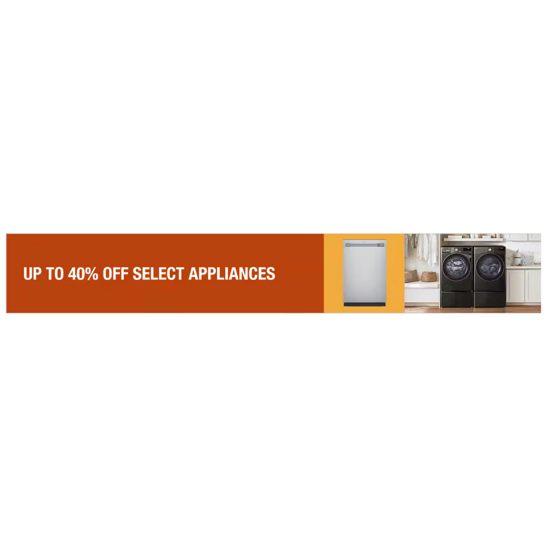 Up To 40% Off Select Appliances At Home Depot