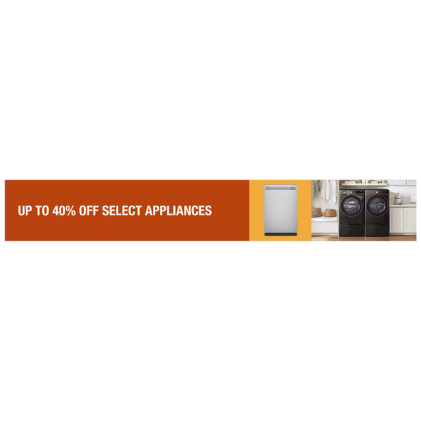 Up To 40% Off Select Appliances At Home Depot