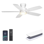 Ohniyou 42'' Modern Low Profile Ceiling Fan With Lights (White)