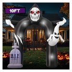 10FT GVDV Halloween Inflatable Ghost Archway For Yard And Party